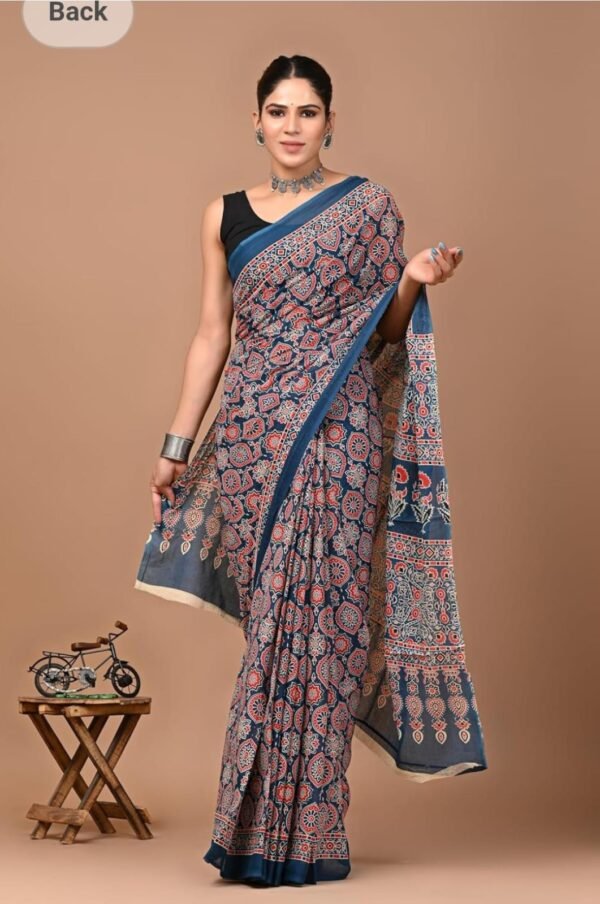SOFT SATIN SILK PRINTED SAREE